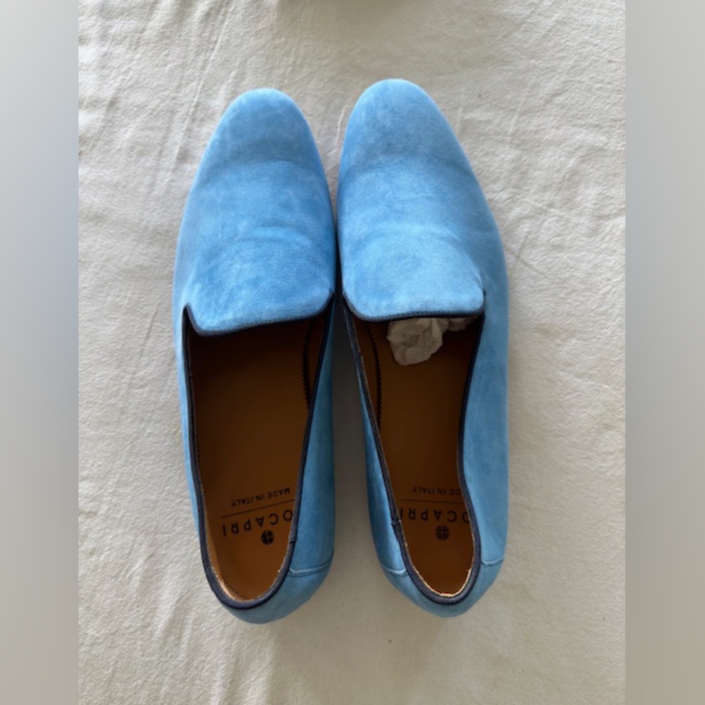 Men’s blue suede loafers. Never worn!
